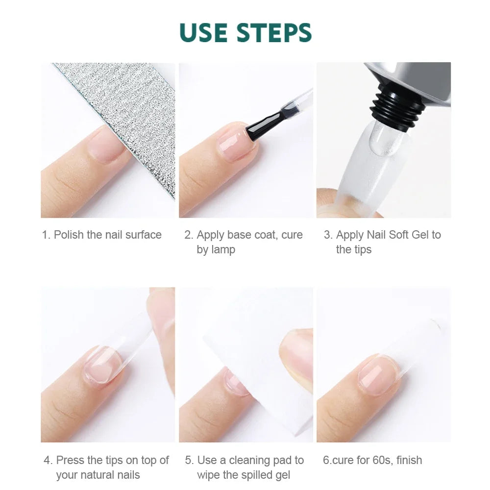 Soft Nail Tips Gel Glue 20g