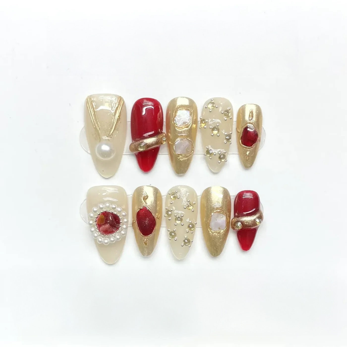 Royal Romance - 10Pcs Handmade Press On Nails