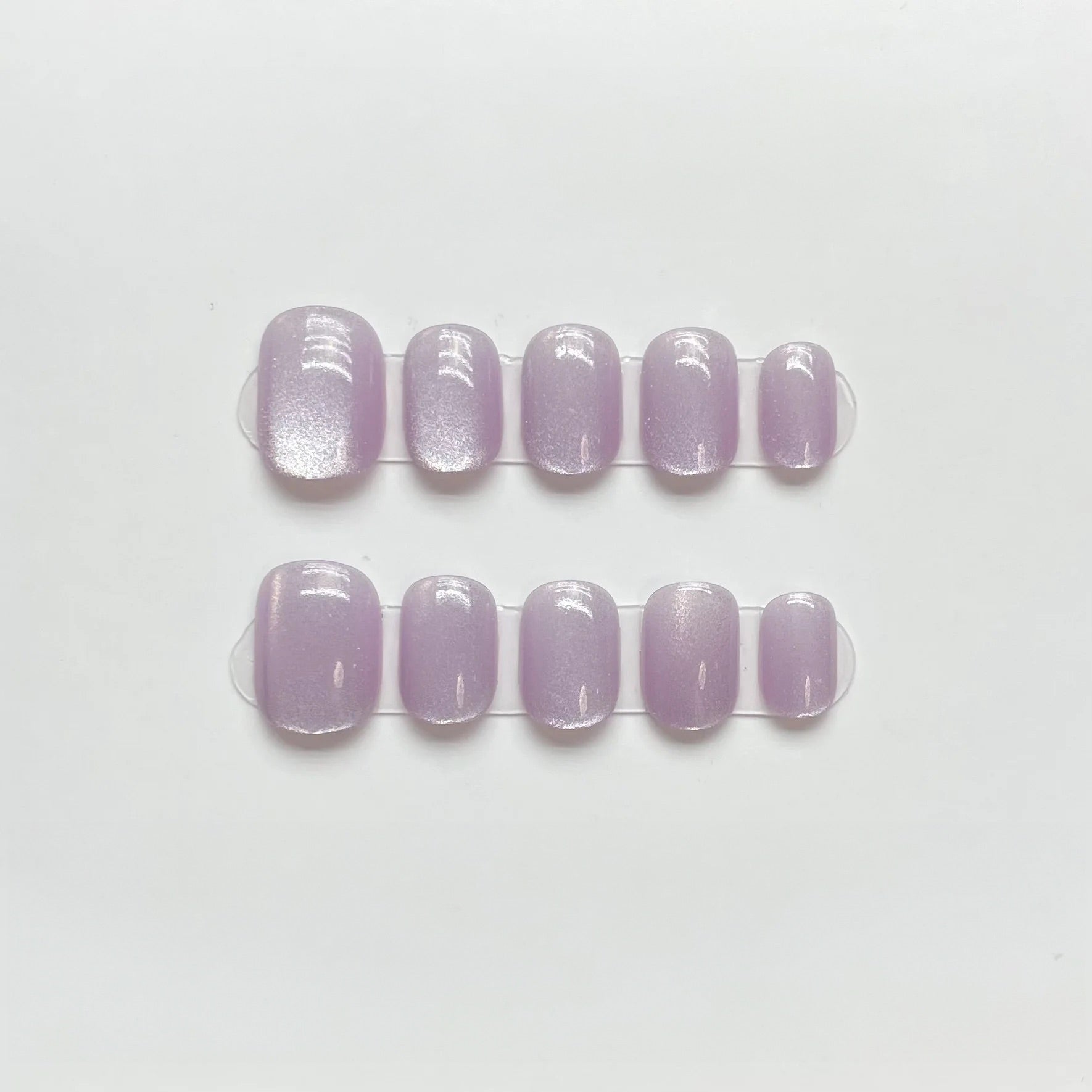 Lavender shimmer press-on nails - Exclusive 10-piece set