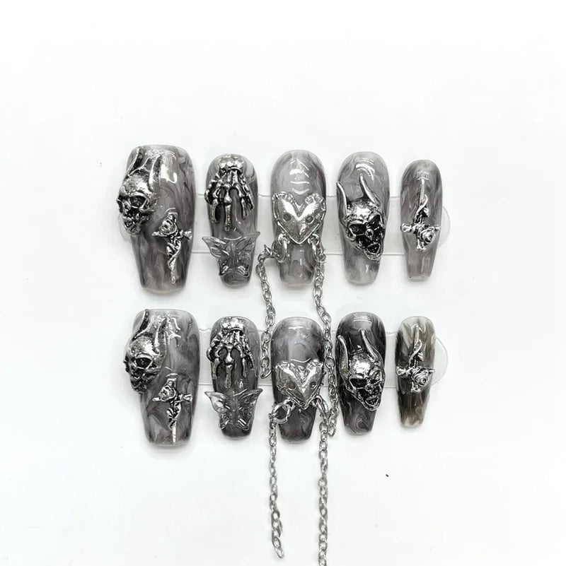 Chains of Darkness press-on nails - 10 pcs